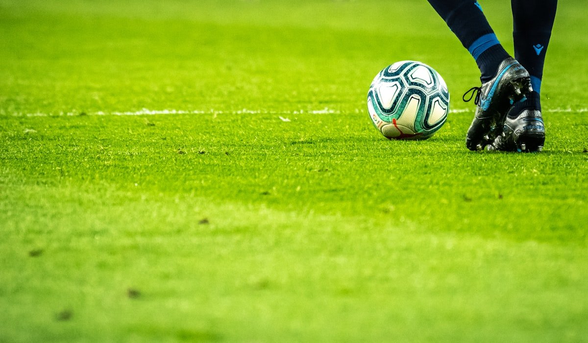 Football match in a stadium for UK sports IPTV
