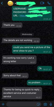 WhatsApp: quick support